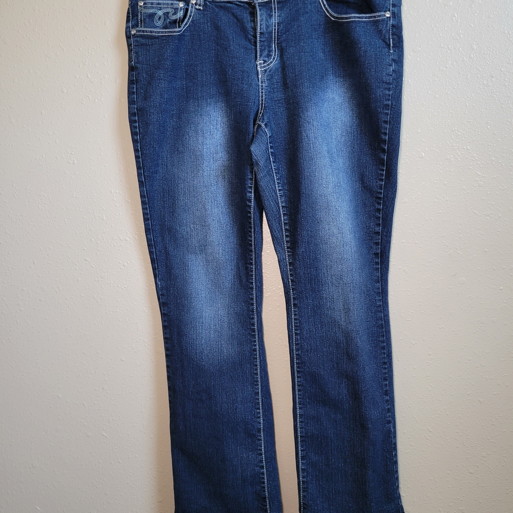One‎ 5 One Dark Blue Straight Leg Jeans - Picture 2 of 14